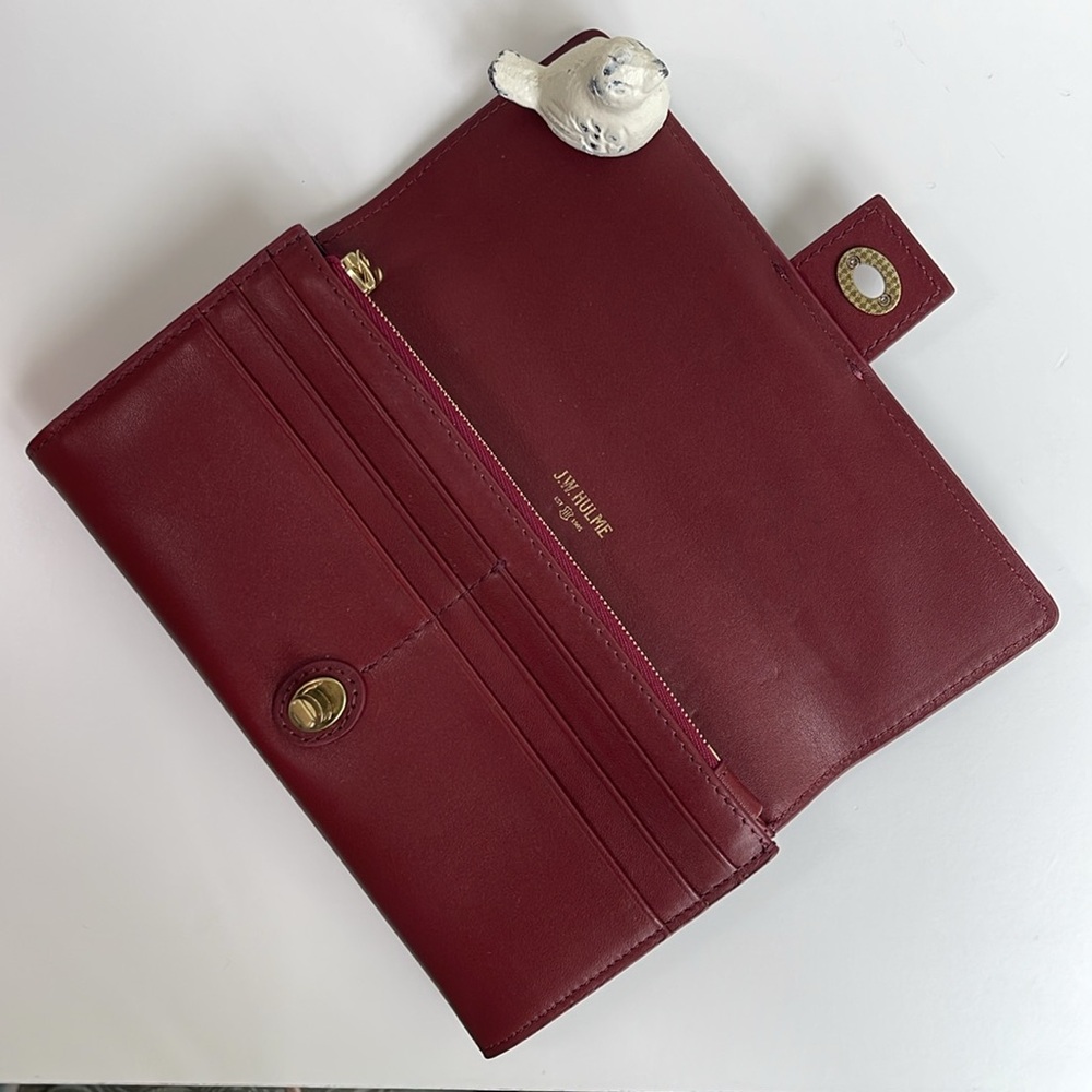 J.W. HULME Genuine Leather Turnlock Wallet Crossbody Bag - Picture 4 of 16